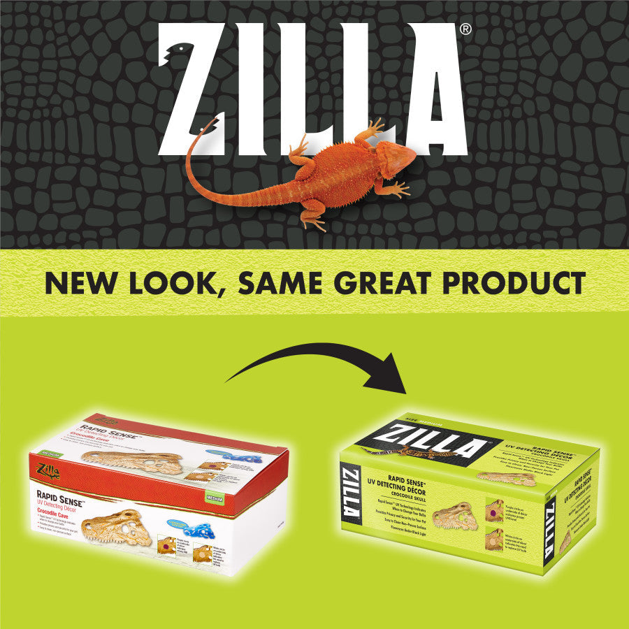 Zilla Rapid Sense UV-Detecting Decor - Medium Crocodile Skull