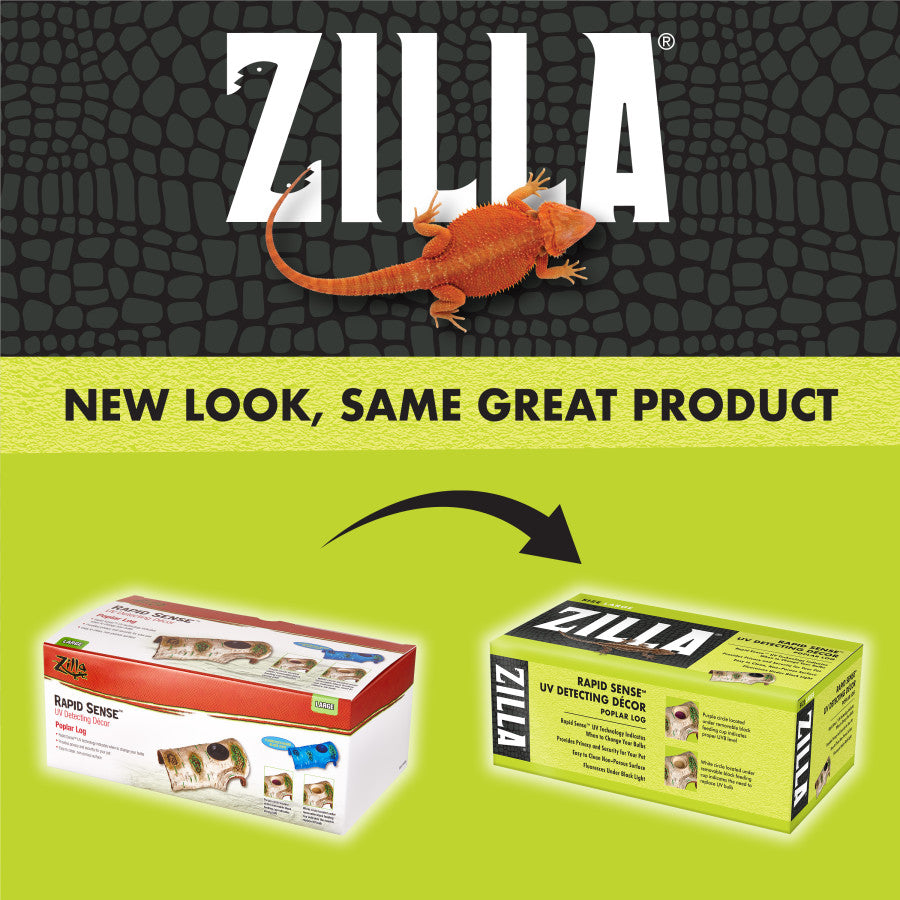 Zilla Rapid Sense UV-Detecting Decor - Large Poplar Log