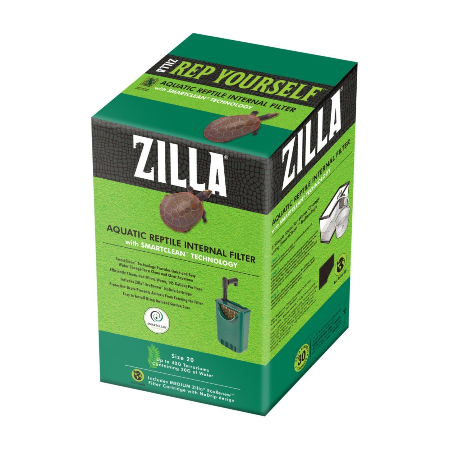 Zilla EcoRenew Replacement Filter Cartridges for Aquatic Reptile Filter, Medium, 3-Pack