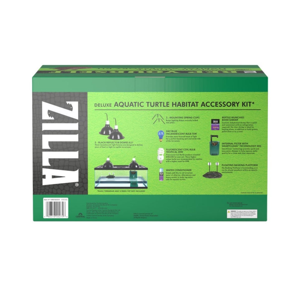Zilla Aquatic Turtle Habitat Accessory Starter Kit for Reptiles, view 4