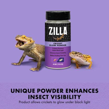 Zilla Cricket Glow Powder Calcium Supplement for Reptiles 4 oz