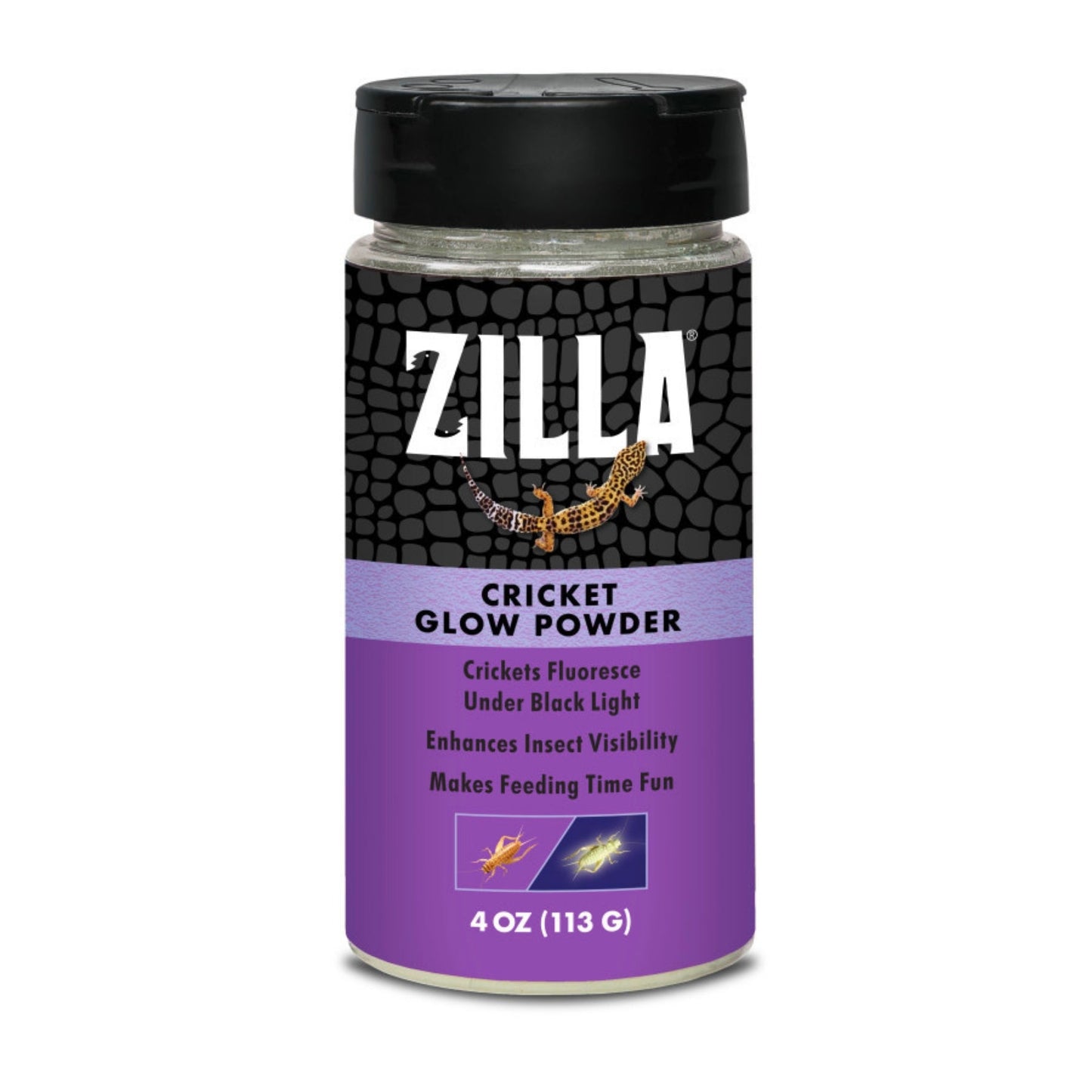 Zilla Cricket Glow Powder Calcium Supplement for Reptiles 4 oz