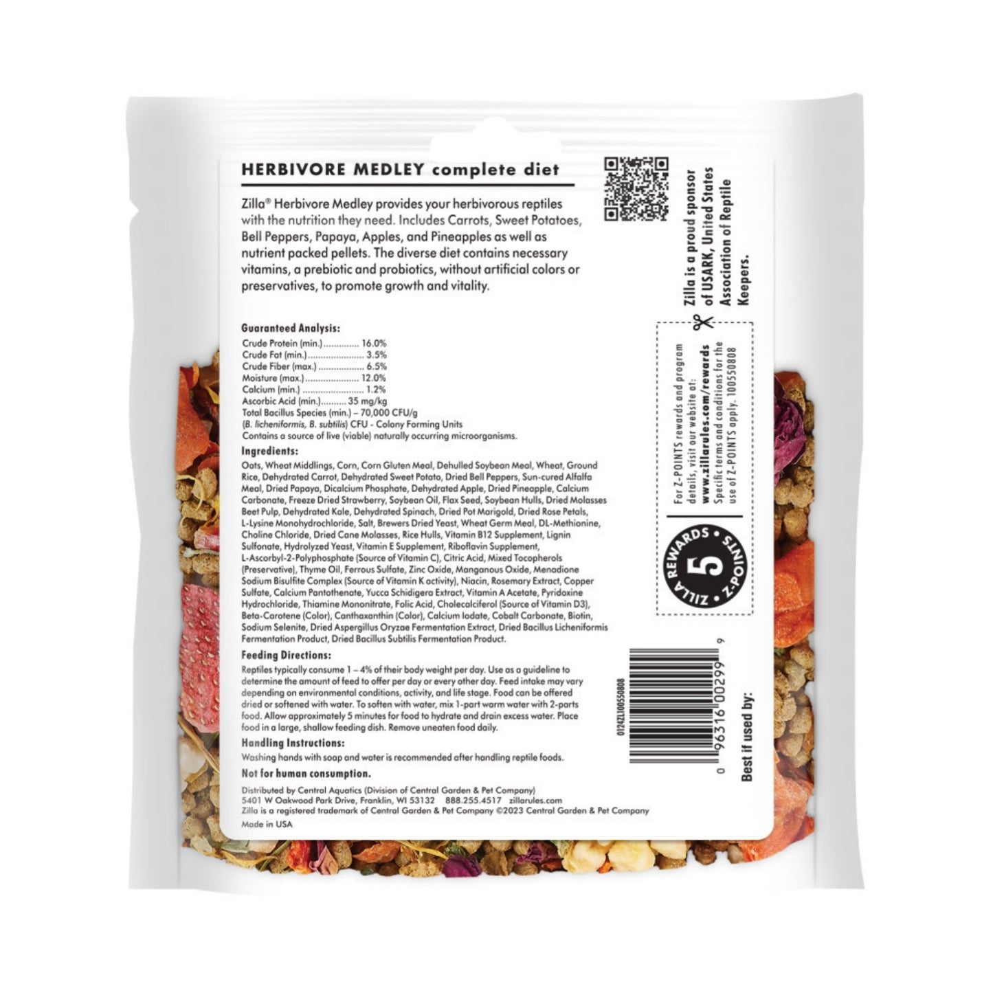 Zilla Medley Diet Herbivore Mix - 4 oz