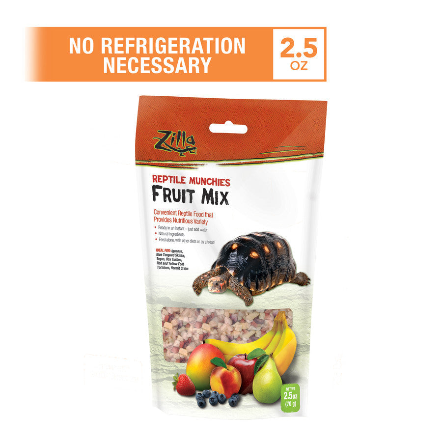 Zilla Reptile Munchies Fruit Mix Black, 2.5 oz