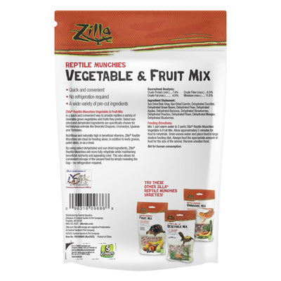 Zilla Reptile Munchies Vegetable and Fruit Mix, 4 oz