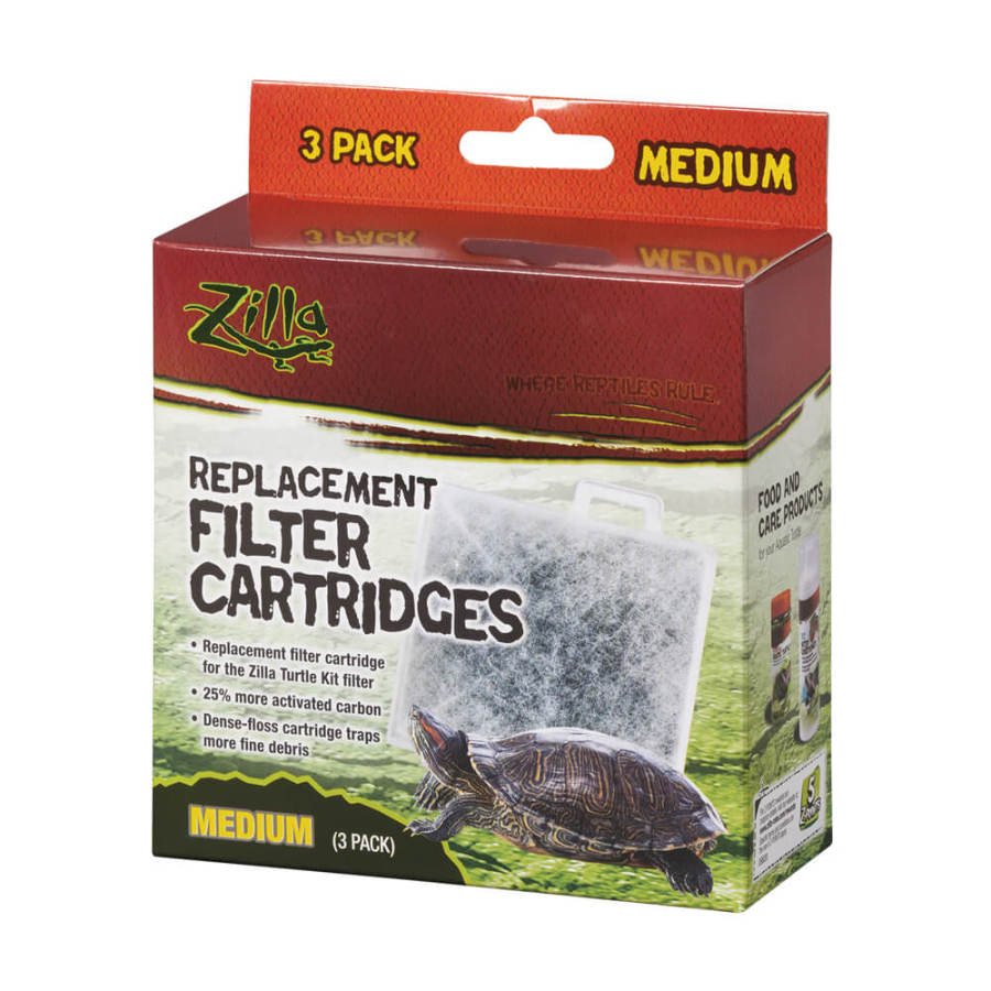 Zilla Replacement Aquarium Filter Cartridges Medium, 3-Count