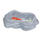 Zilla Durable Reptile Dish for Food and Water, Gray Small