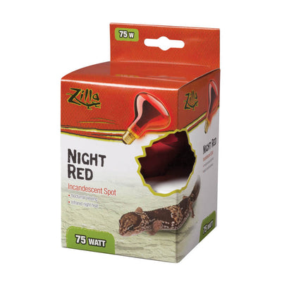 Zilla Incandescent Spot Bulb Night, Red, 75W