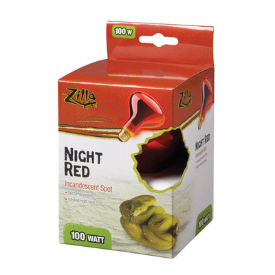 Zilla Incandescent Spot Bulb Night, Red, 100W