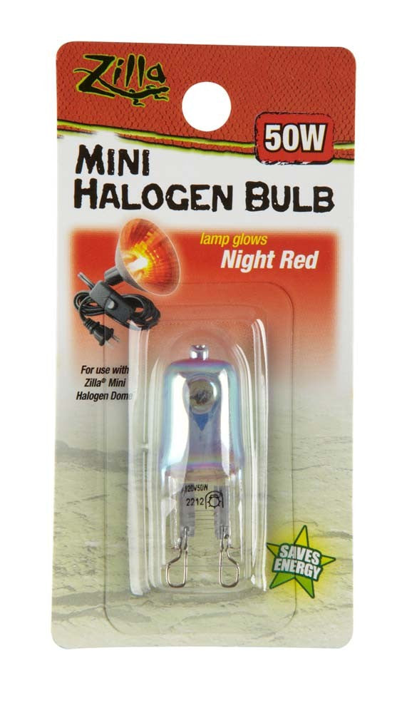 Zilla Mini Halogen Bulbs Night Red 50 W