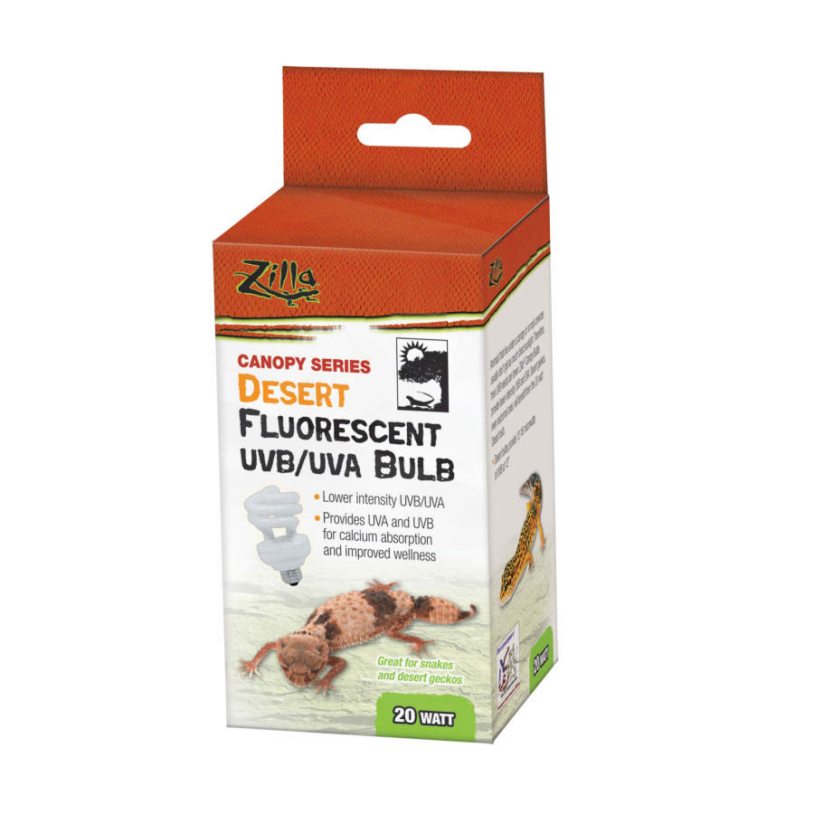 Zilla Canopy Series Fluorescent UVB/UVA Bulbs Desert, 20W