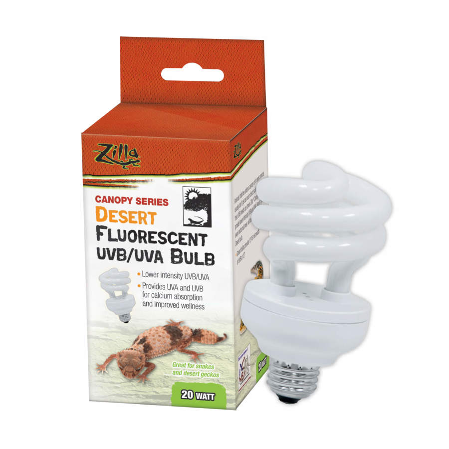 Zilla Canopy Series Fluorescent UVB/UVA Bulbs Desert, 20W