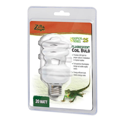 Zilla Fluorescent Coil Bulb Tropical, 20W