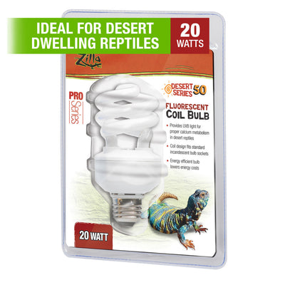 Zilla Fluorescent Coil Bulb Desert, 20W