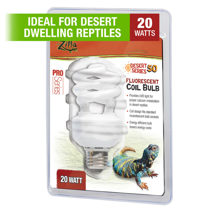 Zilla Fluorescent Coil Bulb Desert, 20W