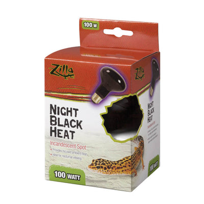 Zilla Incandescent Spot Bulb Night, Black, 100W