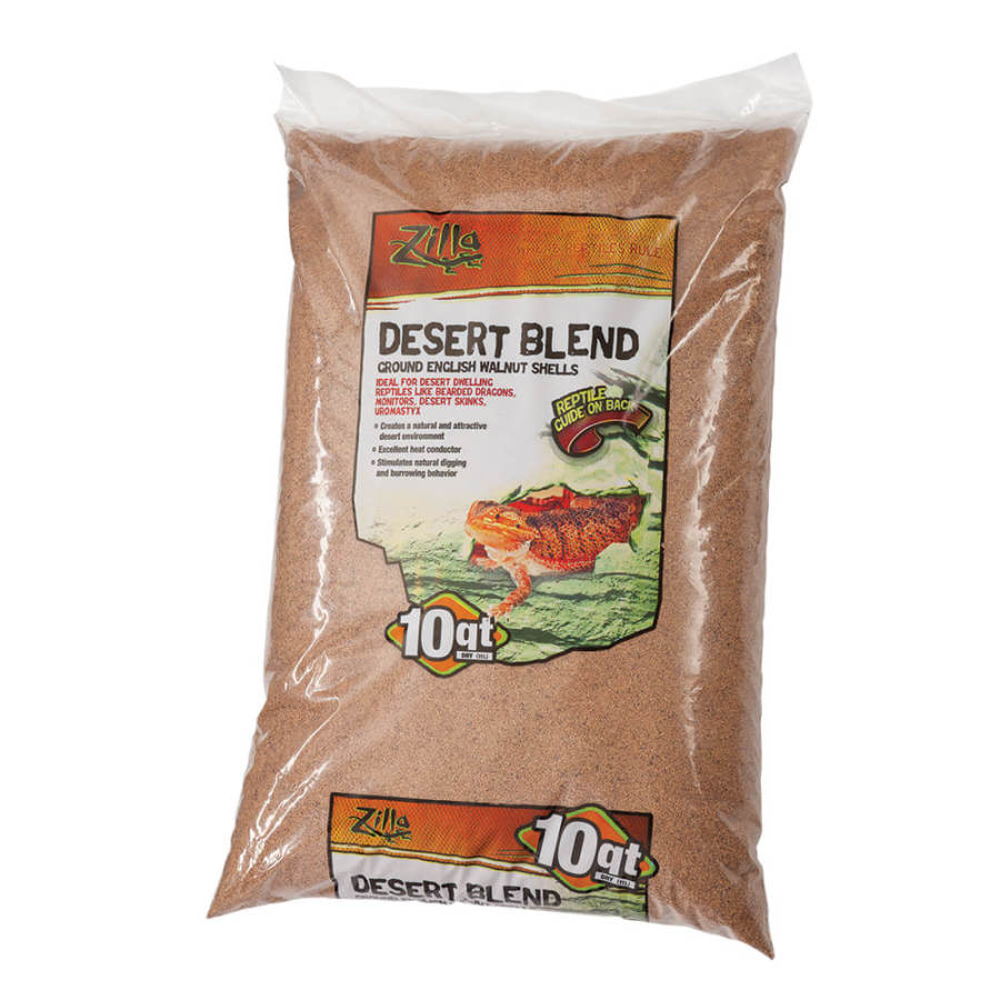 Zilla Desert Blend Ground English Walnut Shells Substrate, 10 qt