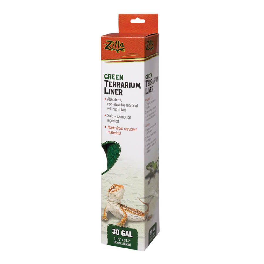 Zilla Reptile Terrarium Liner - Green, 30/38/45 Gallon