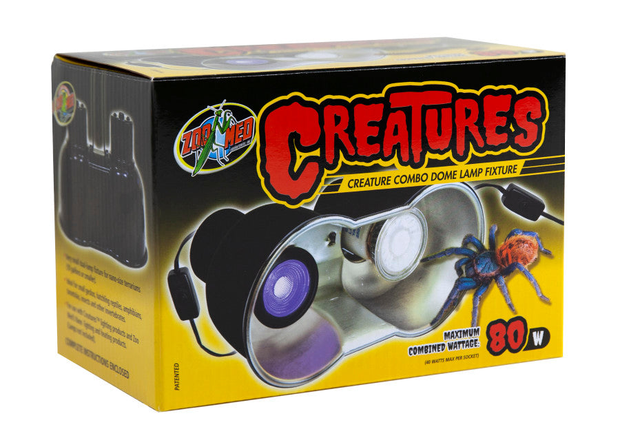 Zoo Med Creatures Combo Dome Lamp Fixture, Black