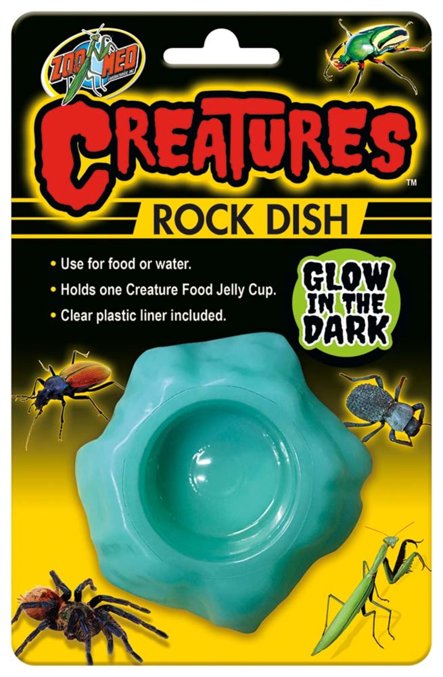 Zoo Med Creatures Rock Dish - Glow in the Dark Light Blue