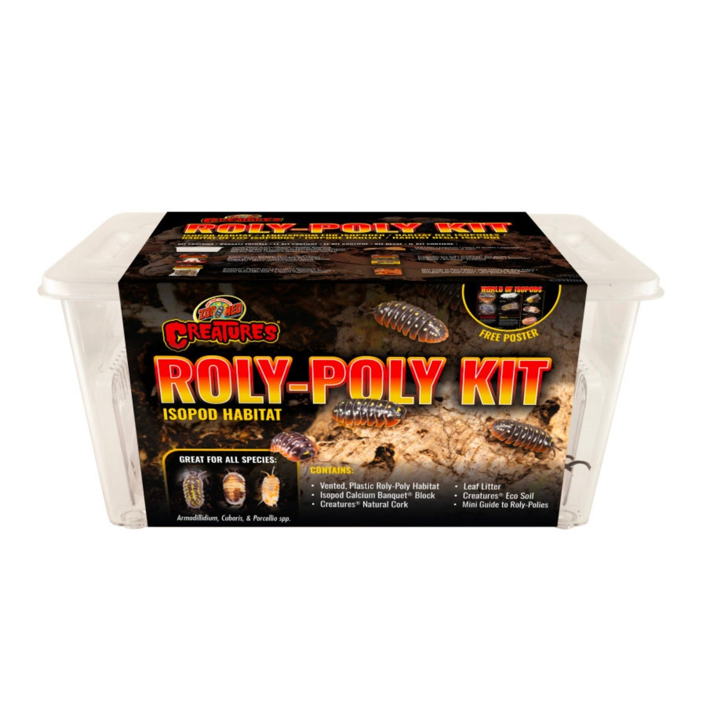 Zoo Med Creatures Roly Poly Isopod Habitat Kit - 10.25 x 5 x 5.75 in