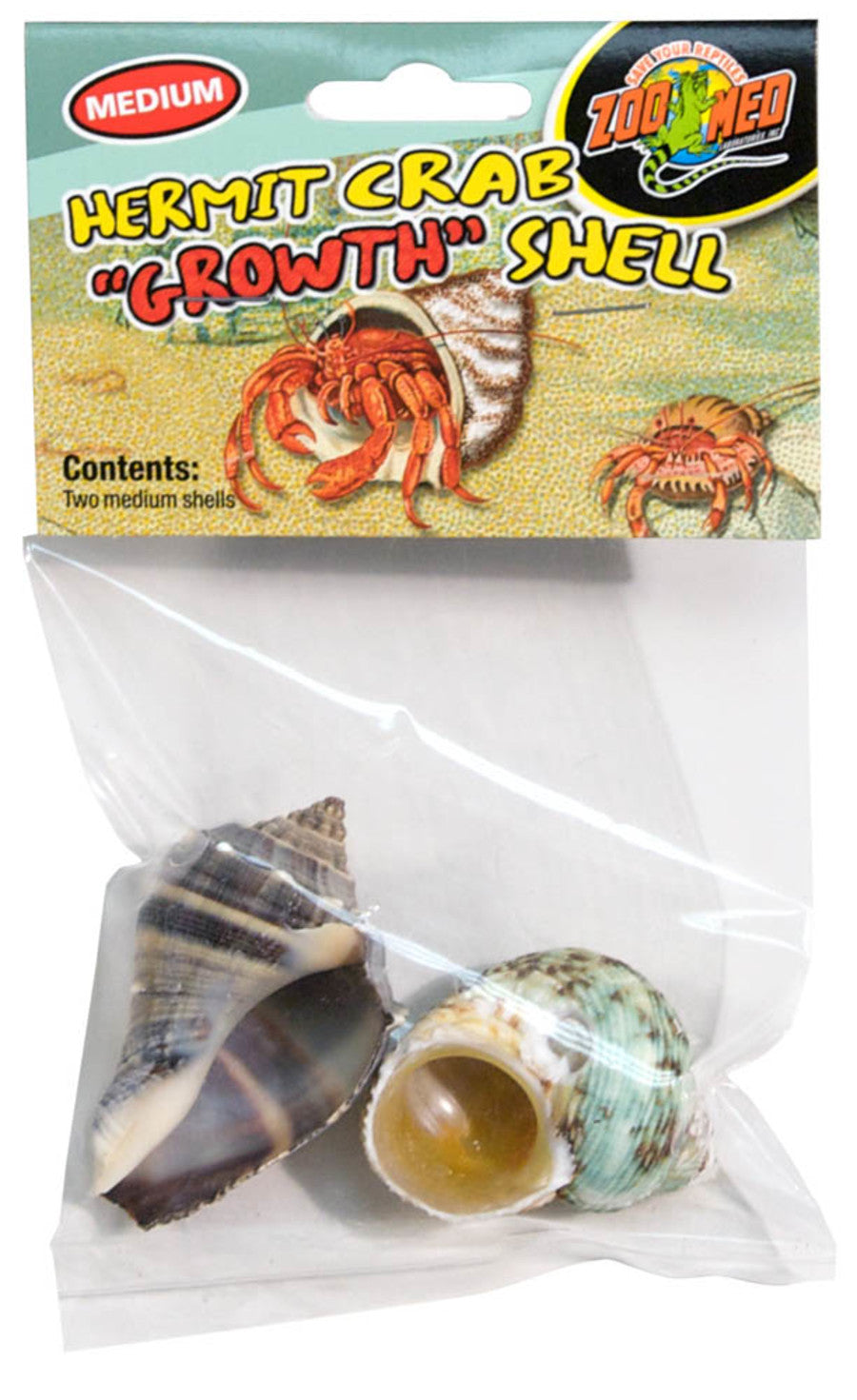 Zoo Med Hermit Crab Growth Shell Assorted, Medium, 2-Count
