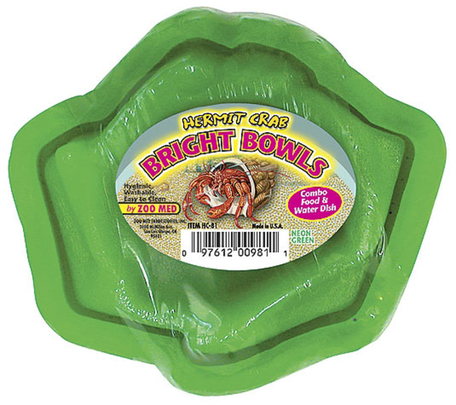 Zoo Med Hermit Crab Bright Bowl Neon, Green