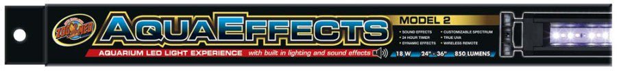 Zoo Med AquaEffects Model 2 LED Light Fixture Black 1ea/24 in - Pets Perfect