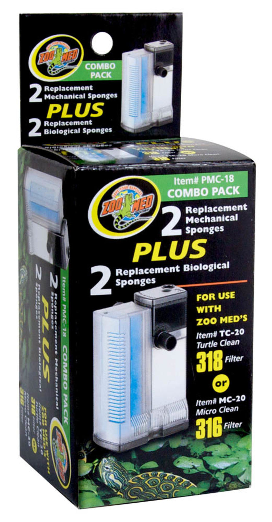 Zoo Med Repl. Sponge Combo for Turtle Clean 318 or Micro Clean 316