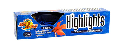 Zoo Med Highlights Incandescent Aquarium Bulb, Blue, 15W