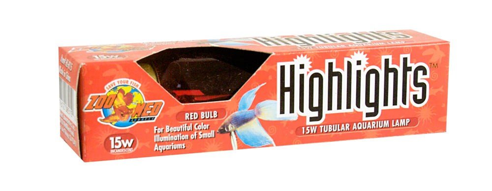Zoo Med Highlights Incandescent Aquarium Bulb Red 15 W - Pets Perfect