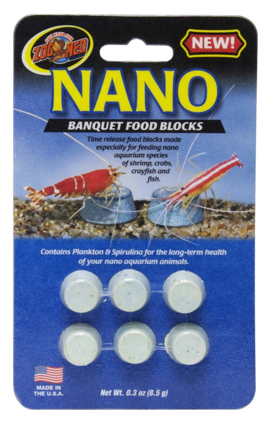 Zoo Med Nano Banquet Fish Feeding Block 0.3 oz, Mini
