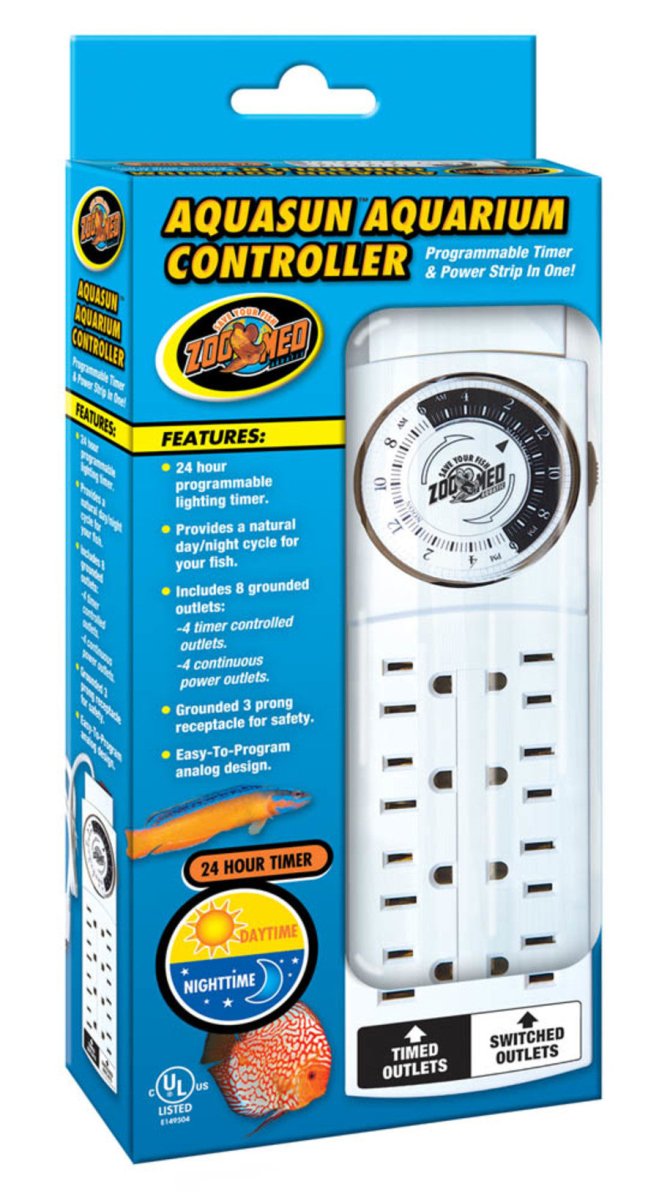 Zoo Med AquaSun Aquarium Controller Timer and Power Strip White 1ea - Pets Perfect