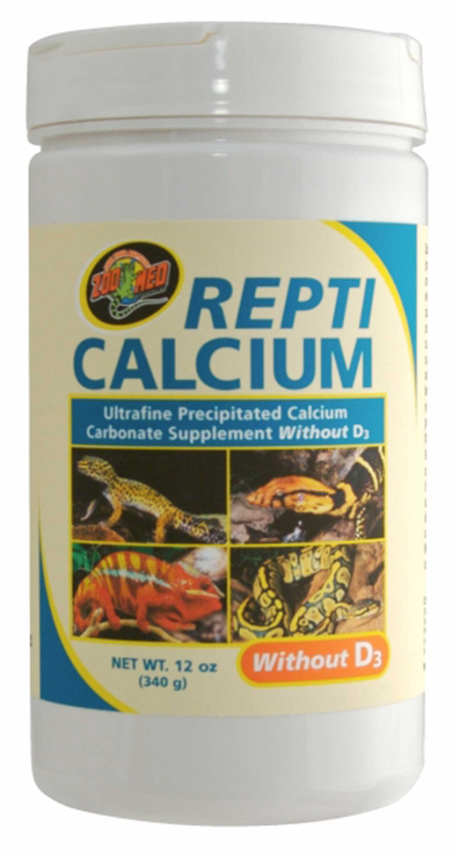 Zoo Med Repti Calcium without Vitamin D3 Reptile Supplement, 12 oz