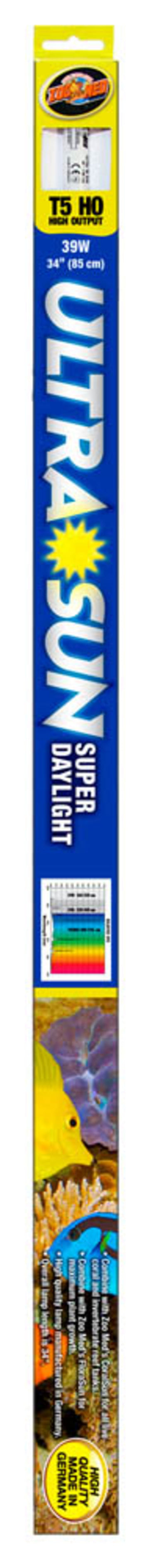 Zoo Med Ultra Sun Super Daylight T5 HO Lamp, White, 34 in