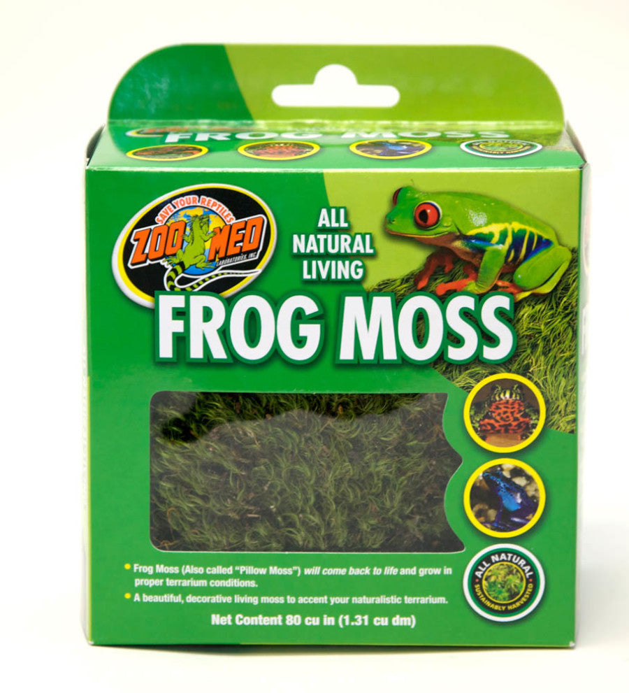 Zoo Med Frog Moss Substrate Green 80 Cu. In - Natural Living Terrarium Moss