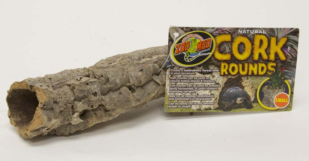 Zoo Med Natural Cork Bark Round - Small Brown Terrarium Hide