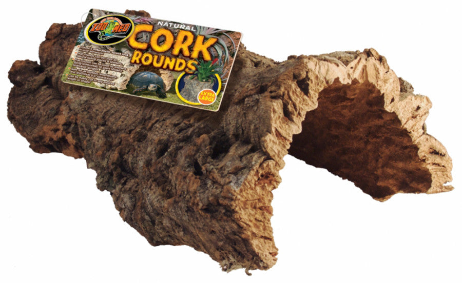 Zoo Med Natural Cork Bark Round XL - Brown Reptile Hide and Decor