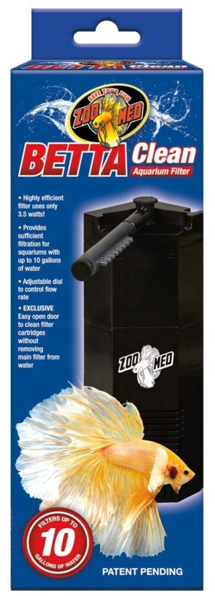 Zoo Med Betta Clean Aquarium Filter 1ea/10 gal, Single - Pets Perfect