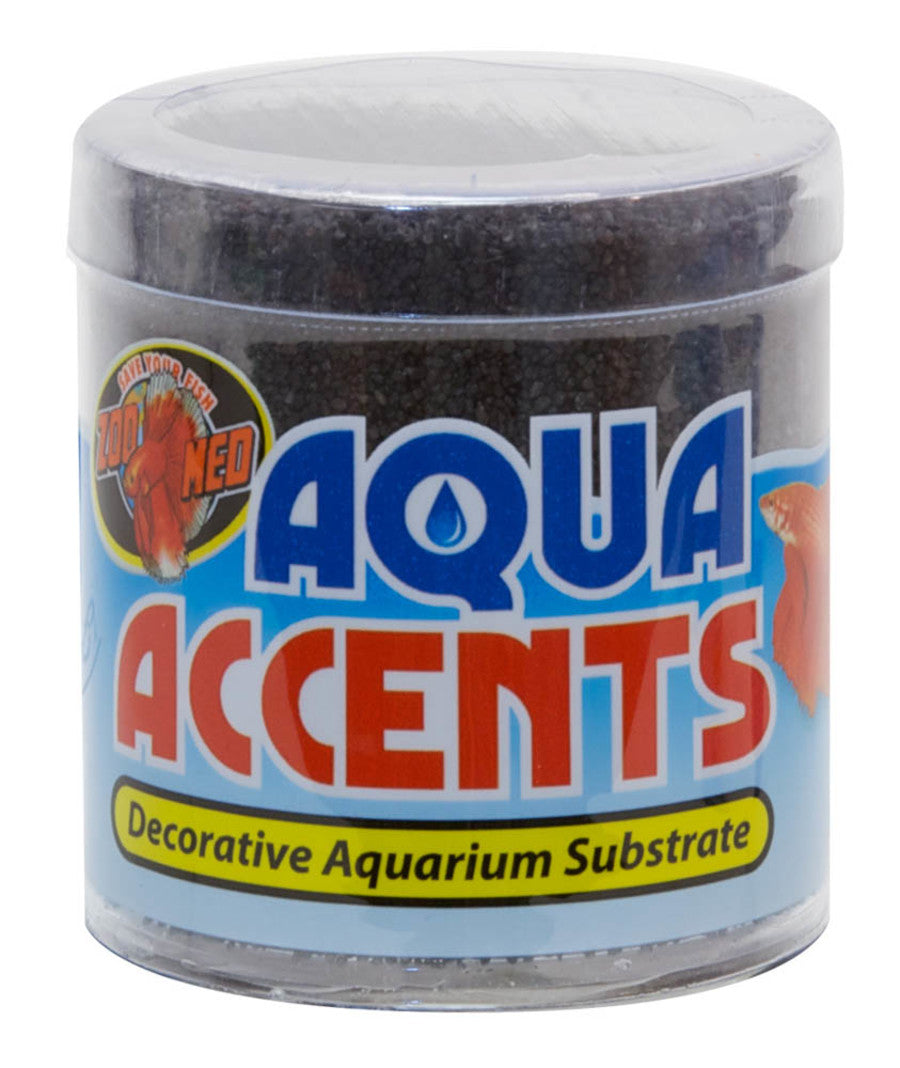 Zoo Med Aqua Accents Sand Midnight, Black, 8 oz