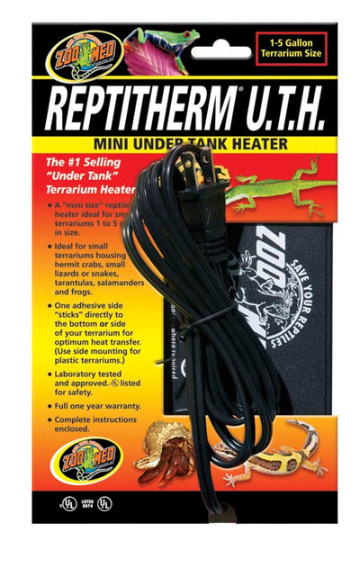 Zoo Med ReptiTherm Under Tank Heater U.T.H 4W, 4 in x 5 in, Mini