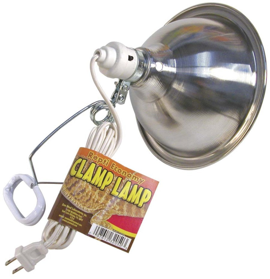 Zoo Med Repti Economy Clamp Lamp Fixture, Silver, 8.5 in