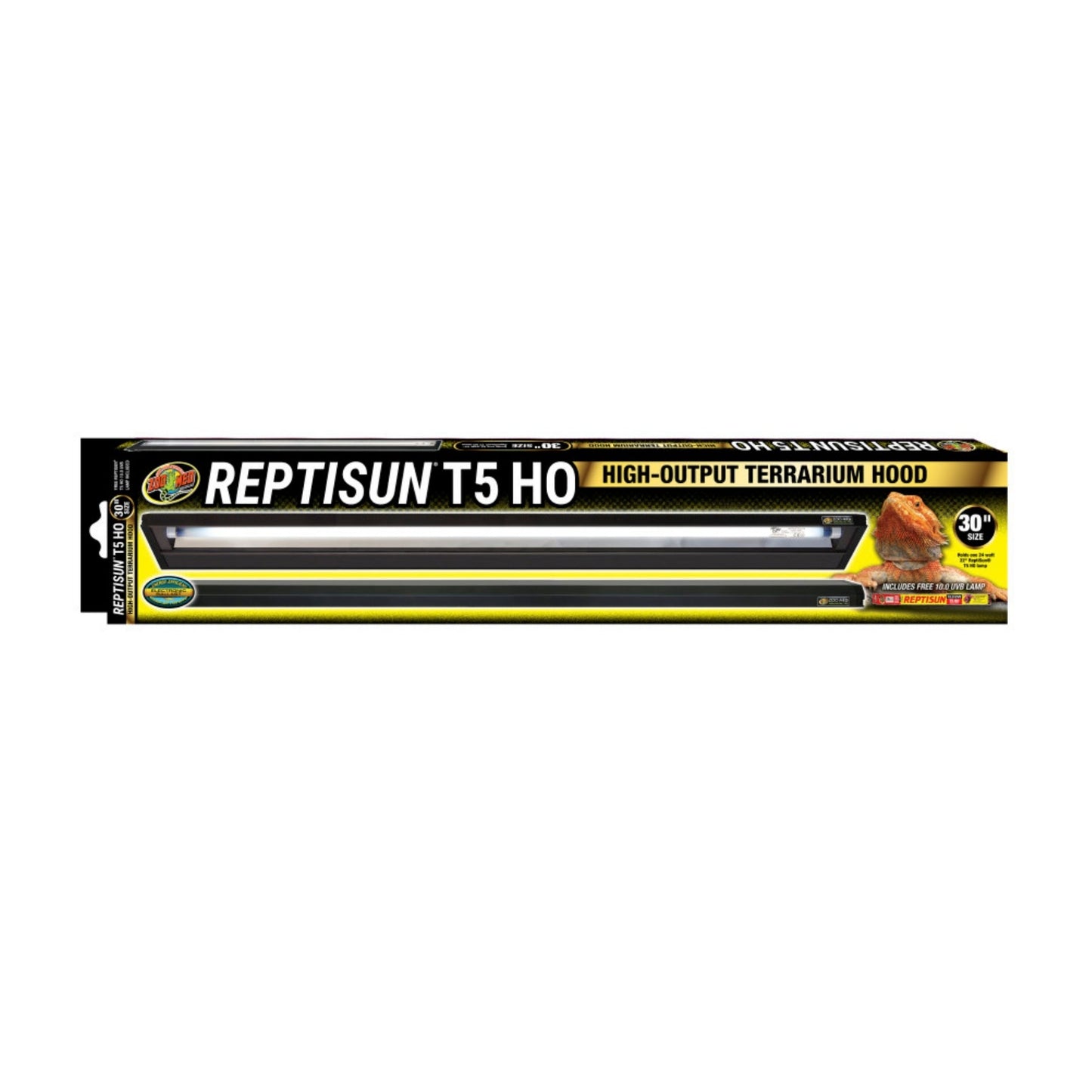 Zoo Med ReptiSun T5 HO Terrarium Hood with 10.0 UVB Bulb, 30 in