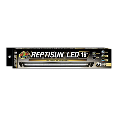 Zoo Med ReptiSun LED Terrarium Hood with Sunrise/Sunset Timer, 16 in