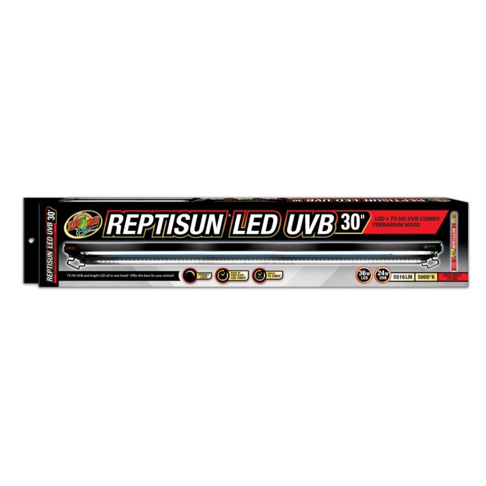 Zoo Med ReptiSun LED UVB Combo Terrarium Hood, 30 in