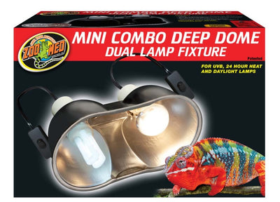 Zoo Med Mini Combo Deep Dome Lamp Fixture, Black