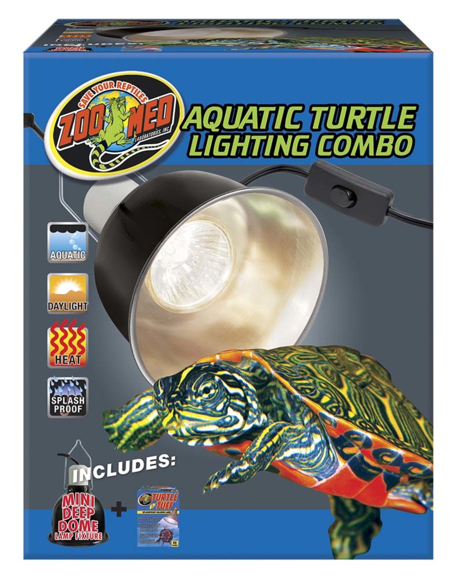 Zoo Med Aquatic Turtle Lighting Combo, Mini Deep Dome and 50W Halogen Lamp