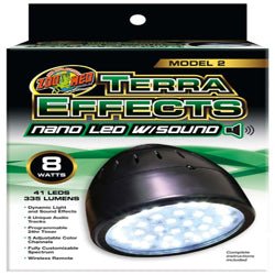 Zoo Med Terra Effects Model 2 Nano LED Light with Sound Black, view 2