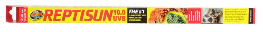 Zoo Med ReptiSun 10.0 UVB T8 Fluorescent Lamp, White, 18 in