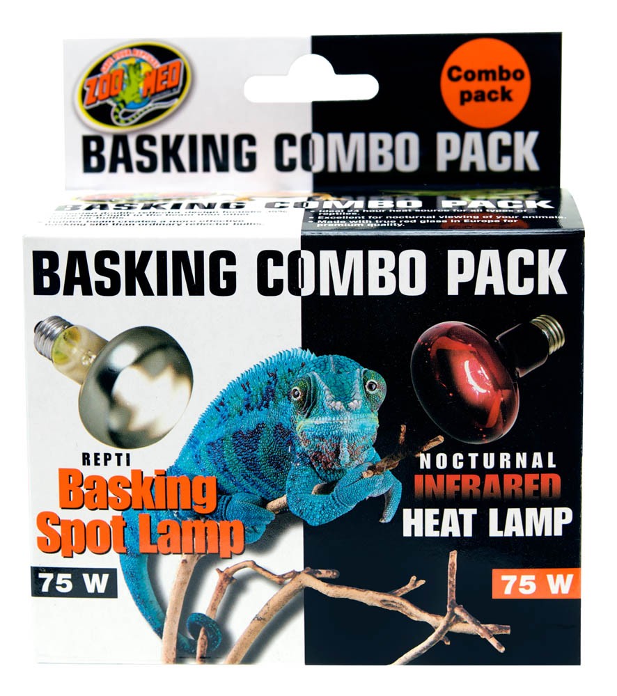 Zoo Med Basking Combo Pack - 75W Basking Spot and Infrared Lamp